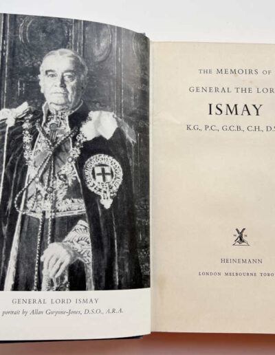 Memoirs of Lord Ismay: Title Page & Frontispiece
