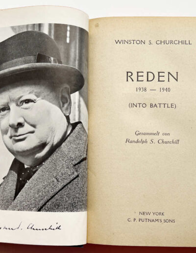 Reden Churchill's 'Into Battle' in German: Frontispiece