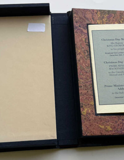 Speech To The Italian People in Solander Case in Chemise