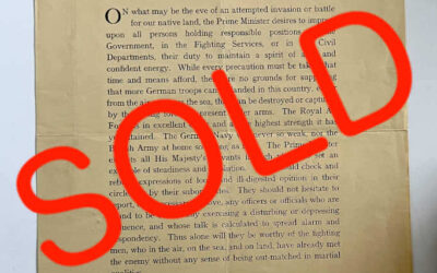 Facsimile Message – 4th July 1940