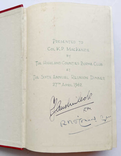 Signatures in Presentation Copy of the Book: Auchinleck