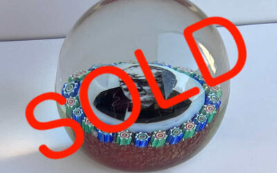 Churchill Paperweight – Murano Glass Millefiori