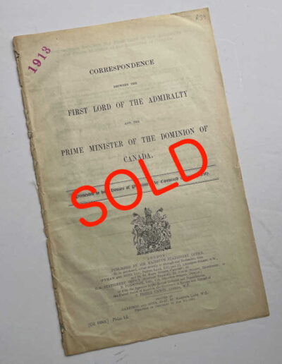 Correspondence: Admiralty & Canadian PM SOLD