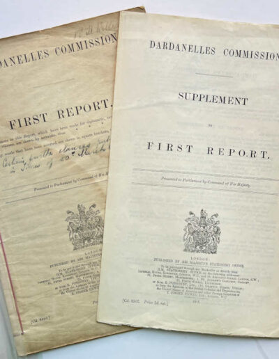 Dardanelles Commission, First Report + Supplement