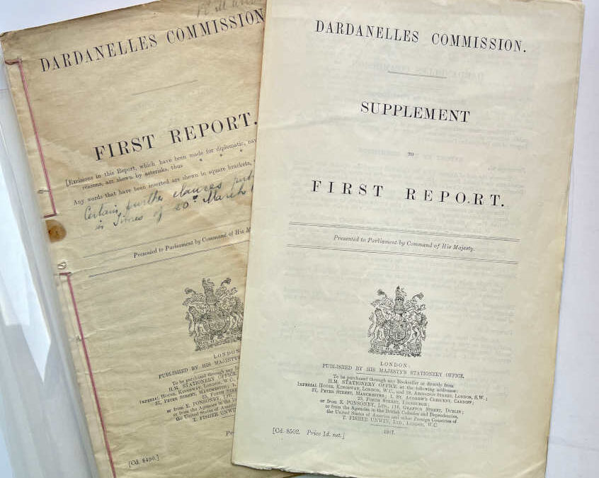 Dardanelles Commission, First Report + Supplement