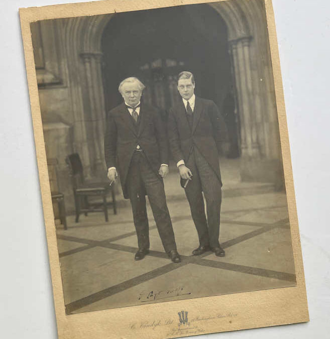 David Lloyd George & the Prince of Wales Photo – Signed