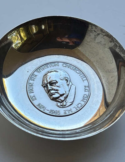 Solid Silver Dish:Bowl: Commemorating Winston Churchill