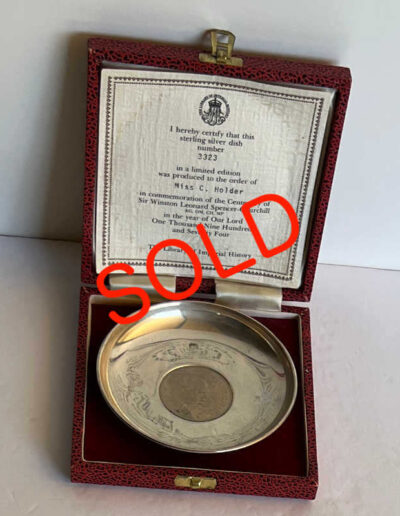 Sterling Silver Dish-Churchill Crown in Presentation Case: SOLD