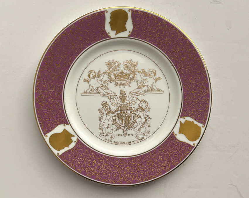 Coalport Plate Commemorating H.R.H. The Duke of Windsor