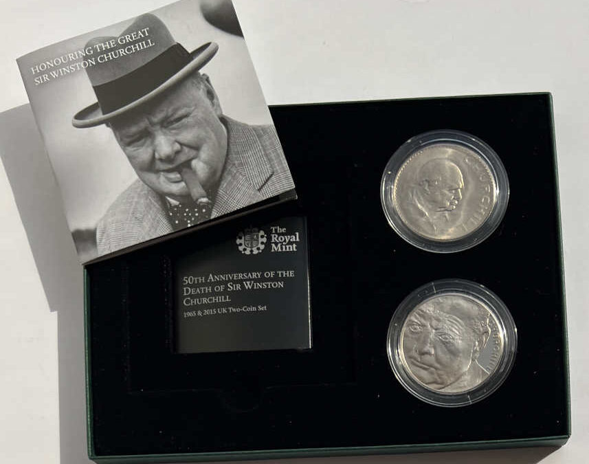 50th Anniversary Churchill 2 Coin Set
