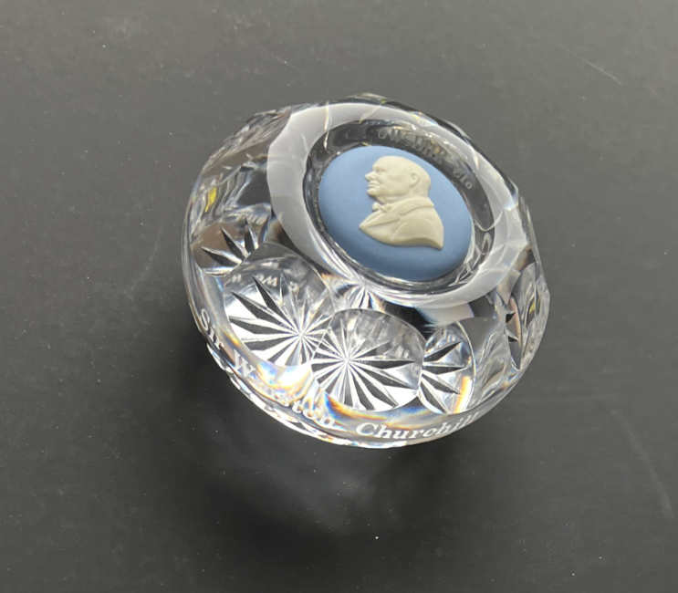 Wedgwood Crystal Paperweight – Winston Churchill