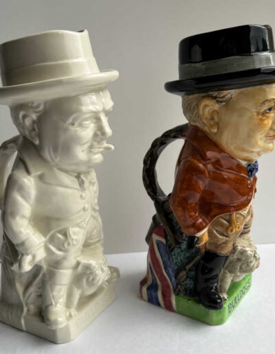 Burleigh Ware Wartime Churchill Toby Jugs - Side View