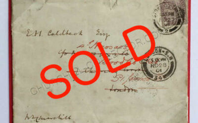 Churchill’s Signature on Envelope. 1901