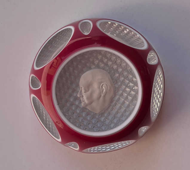 Winston Churchill Baccarat Crystal Paperweight