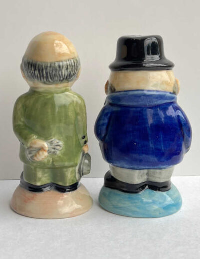 Churchill & Atlee: Salt Pepper Shakers: Back View