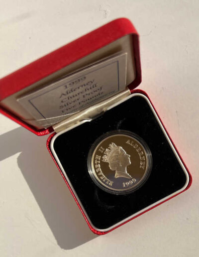 Alderney £5 Winston Churchill Coin Reverse