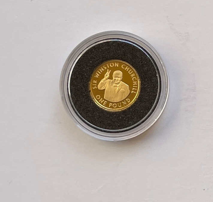 Alderney Gold Proof Coin Churchill One-Pound £1