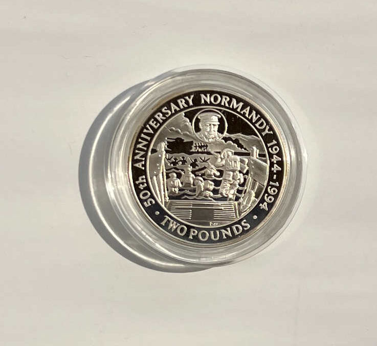 Bailiwick of Guernsey Coin Silver Proof Churchill 2 Pounds