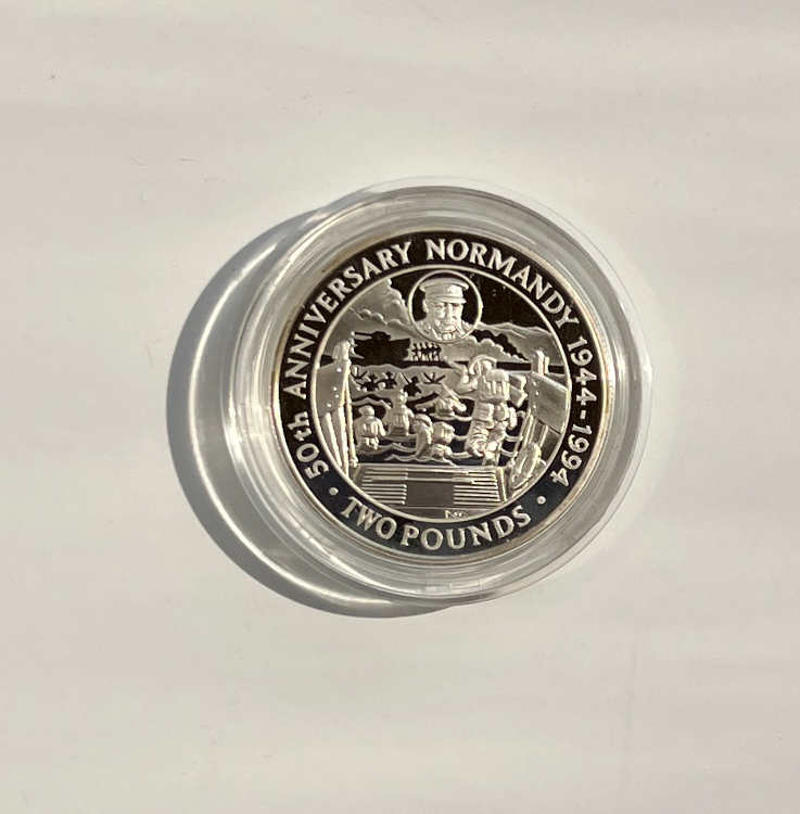 Bailiwick of Guernsey Coin Churchill Normandy 2 Pounds Bailiwick of Guernsey Coin Churchill Normandy 2 Pounds