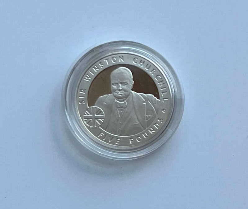Bailiwick of Jersey Silver Proof Coin Churchill 2006, Five Pounds