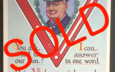 Churchill Wartime Postcard: V for Victory