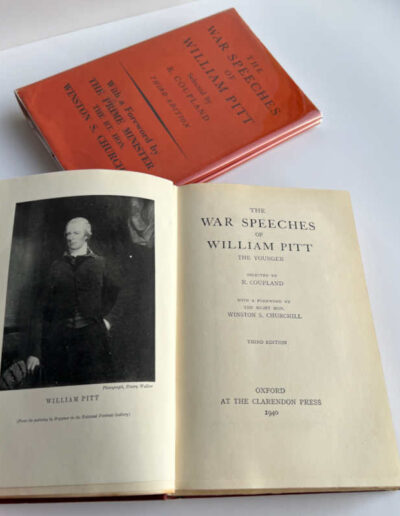 War Speeches of W. Pitt Title Page-Dustjacket